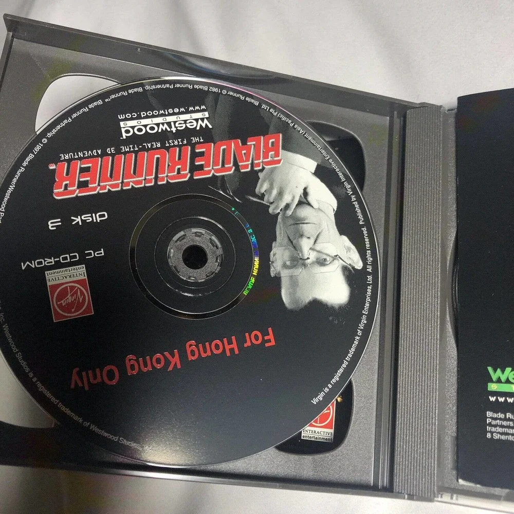 Vtg Blade Runner PC Computer‎ Game 1997 3D Adventure Scifi Futuristic G2 CD-Rom